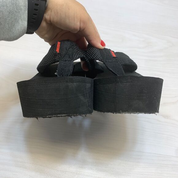 Rocket Dog Womens Crush Webbing Slip On Wedge Platform Sandals Size 9 Black - Picture 5 of 10